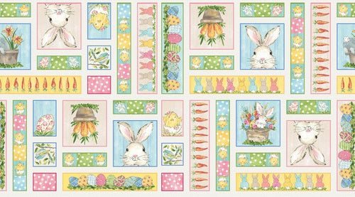 Peek A Boo Bunnies - Patchwork Panel