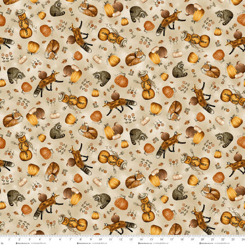 Hello Pumpkin - Fall Motif Toss Beige