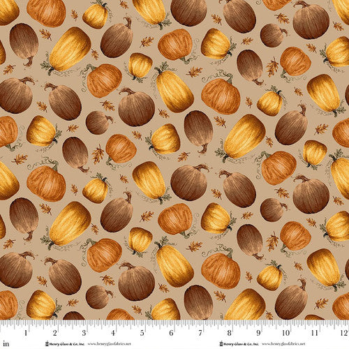 Hello Pumpkin - Tossed Pumpkins Taupe