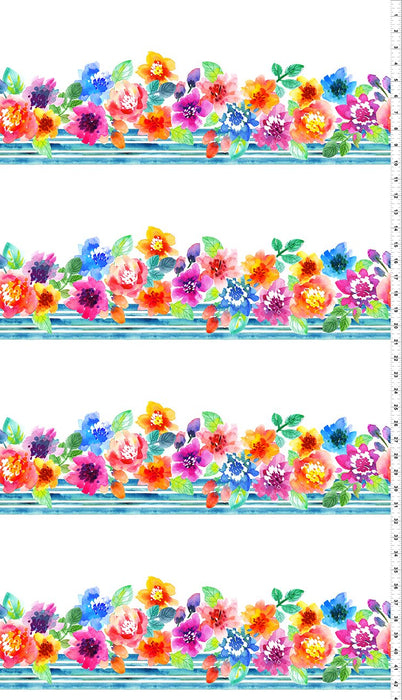 Sew Spring! - Watercolor Florals Border