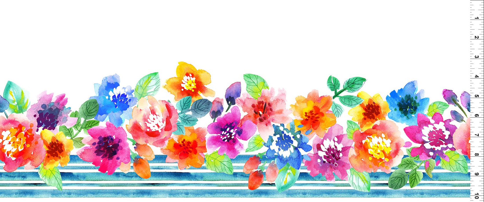 Sew Spring! - Watercolor Florals Border