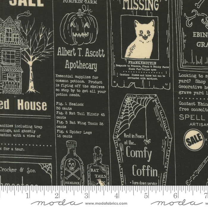 Home Sweet Haunt - Vintage Newspaper Midnight