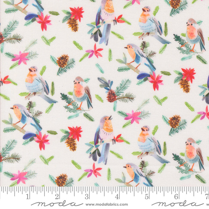 Love & Cheer - Robins With Pinecones Snowflake