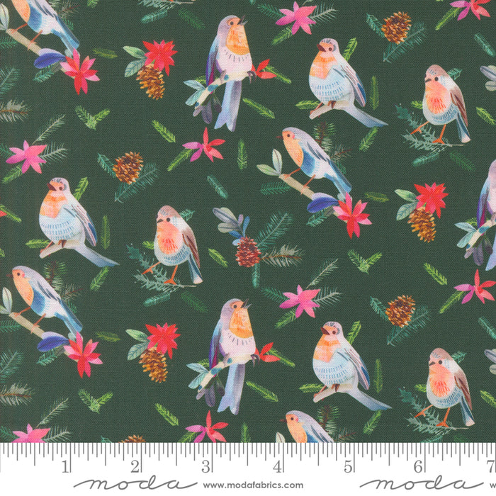 Love & Cheer - Robins With Pinecones Evergreen