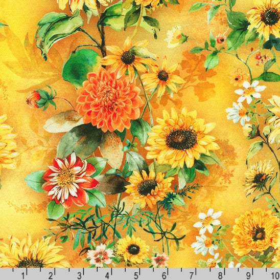 Sunlit Garden - Bouquets Gold 6" Remnant