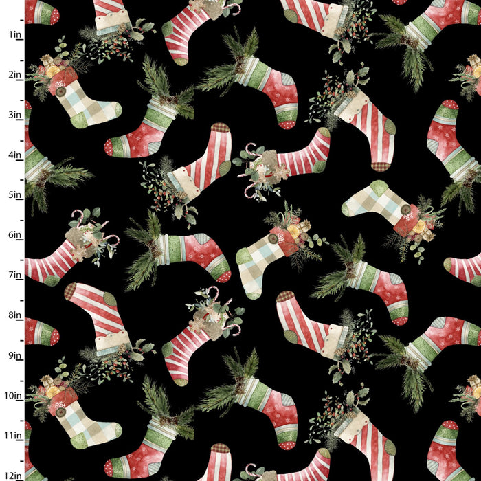 Whimsy Winter Woodland - Stockings Black