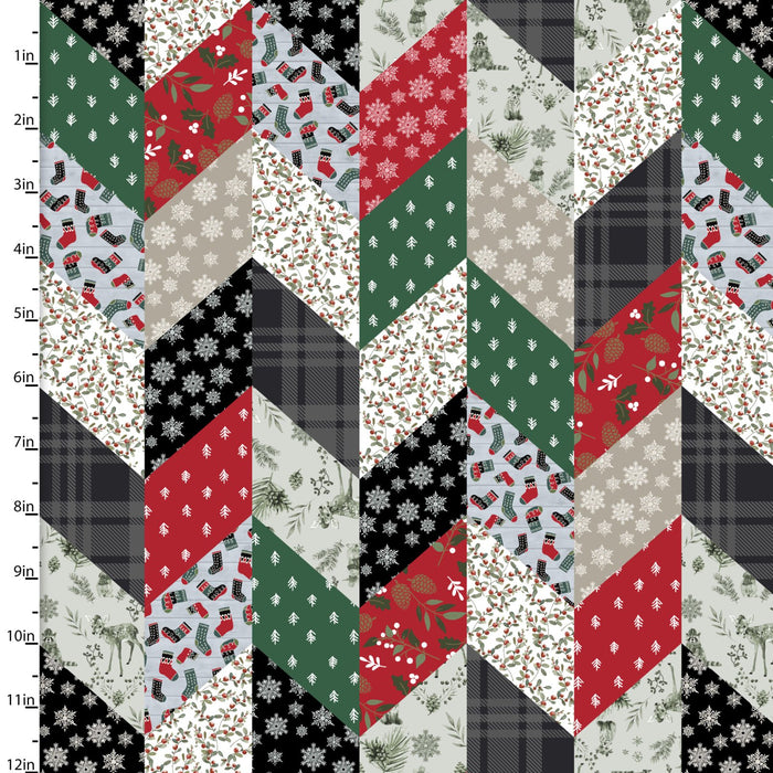 Whimsy Winter Woodland - Winter Patchwork Multi