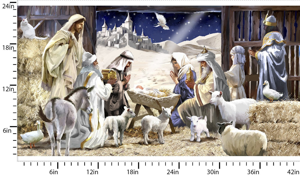 Let Us Adore Him Panel - Nativity Scene