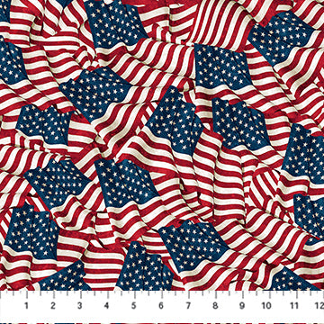 Stars & Stripes 13 - Waving Flag Multi