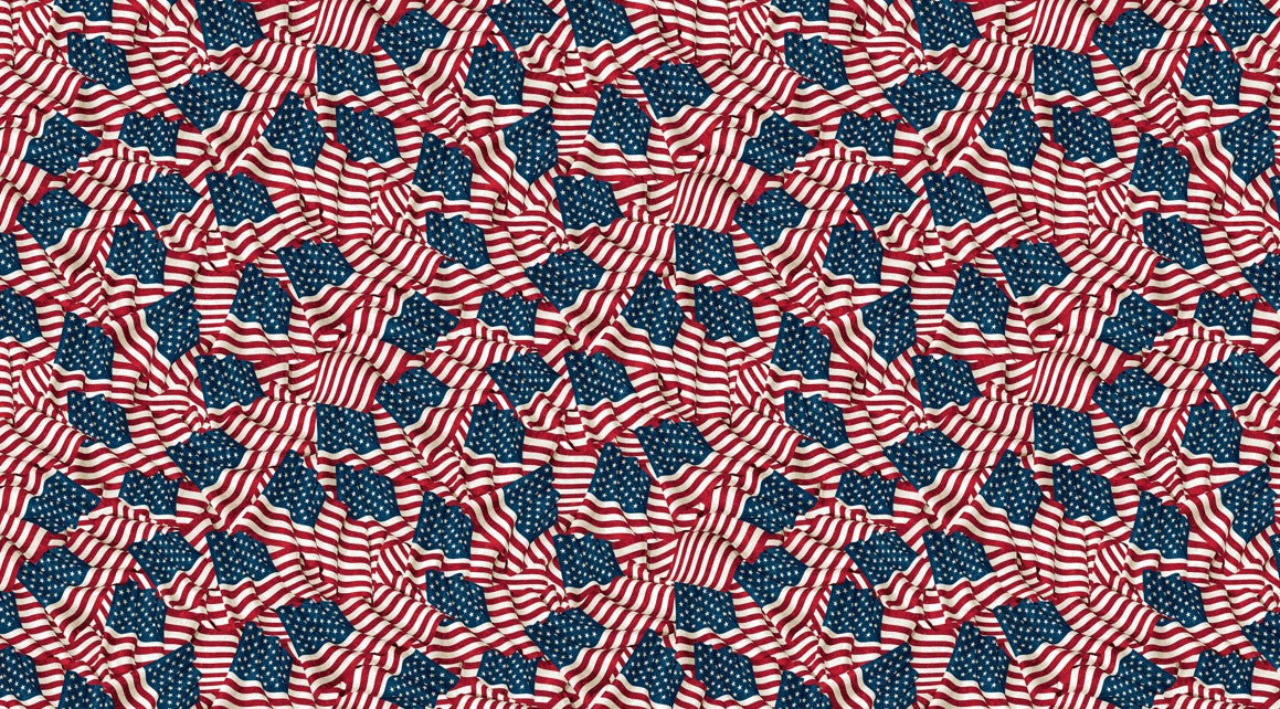 Stars & Stripes 13 - Waving Flag Multi