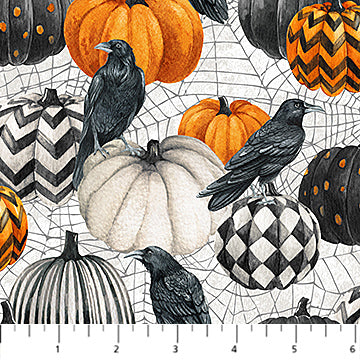 Spellbound - Packed Pumpkin Crows White