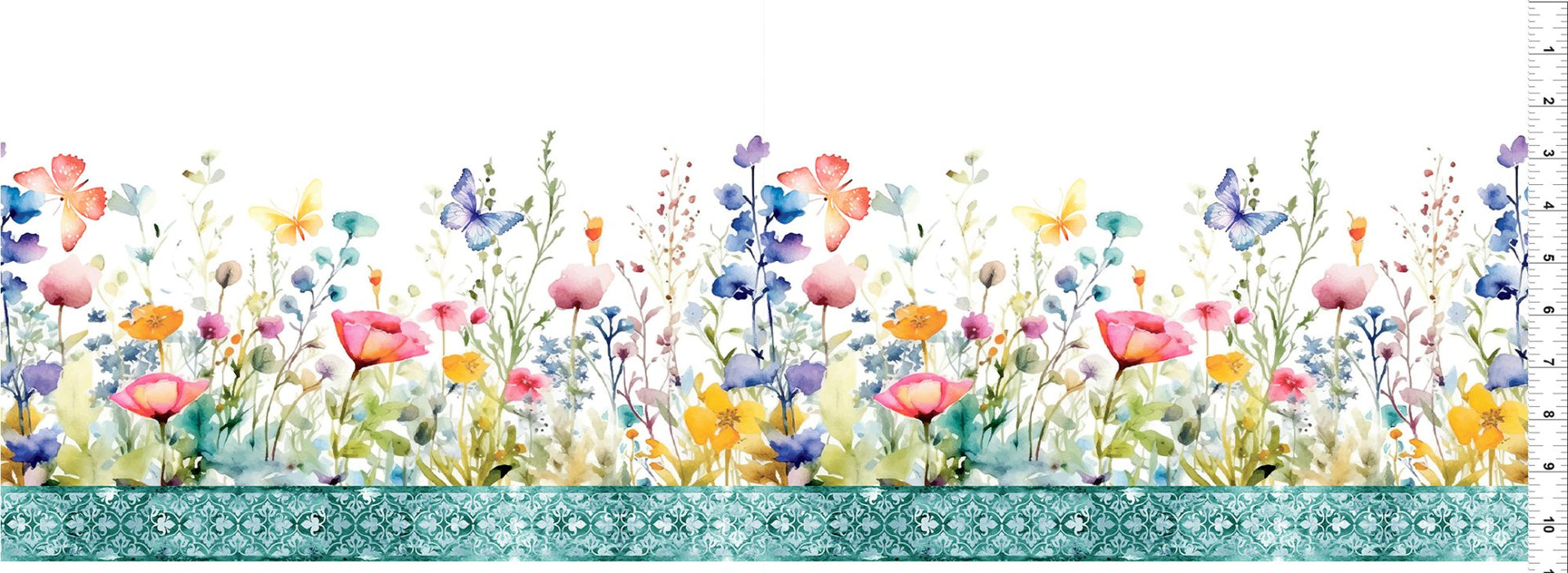 Butterfly Fantasy - Border White