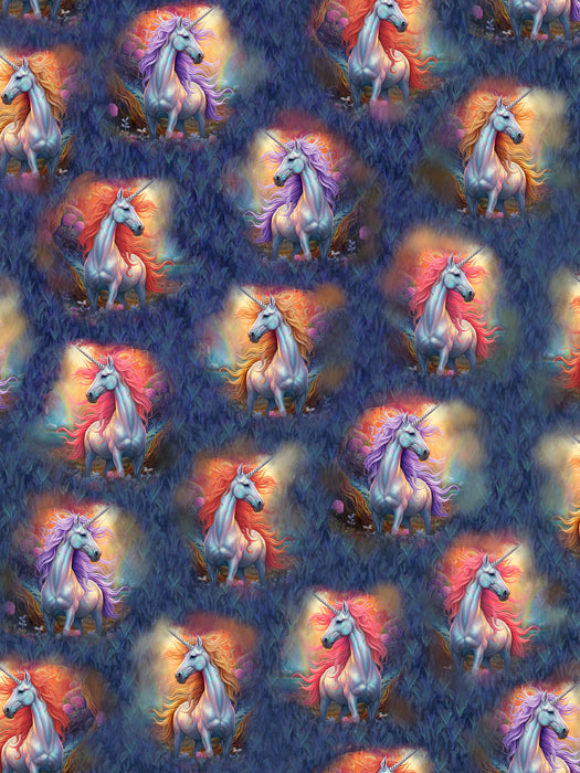 Mystical Unicorn - Vignettes Navy
