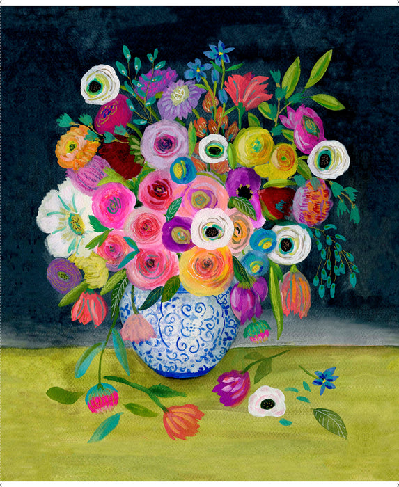 Blooming Bouquet - Watercolor Floral Panel