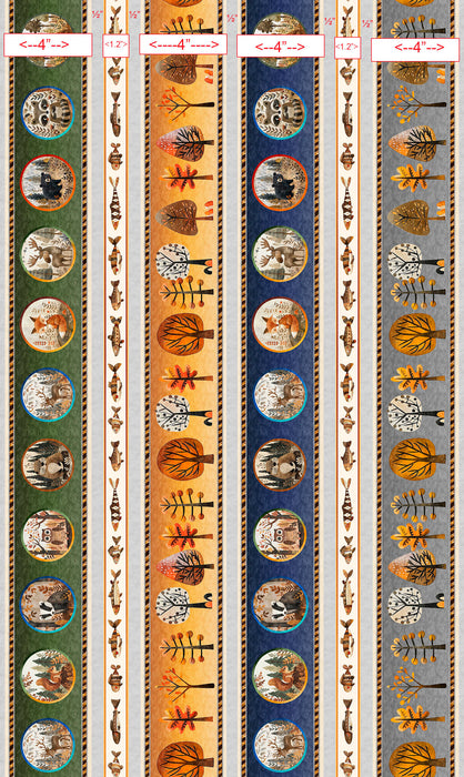 Bearsville - Woodland Border Stripe Multi