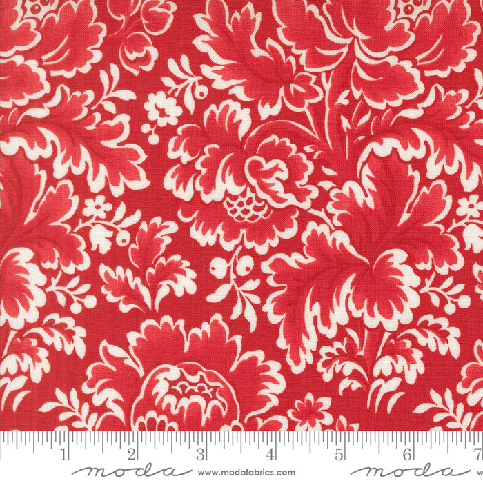 Buon Natale - Christmas Tapestry Florals Pomegranate 7" Remnant
