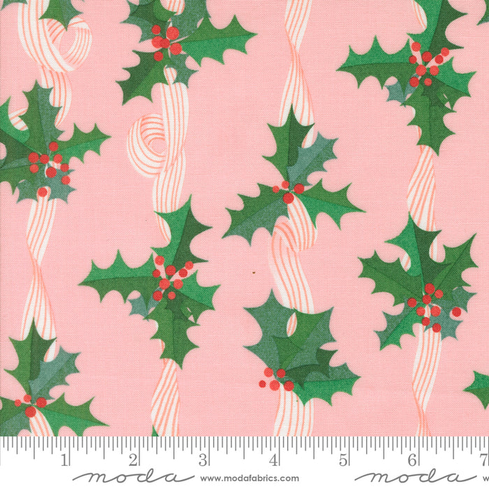 Tiny Christmas - Holly Stripes Cotton Candy