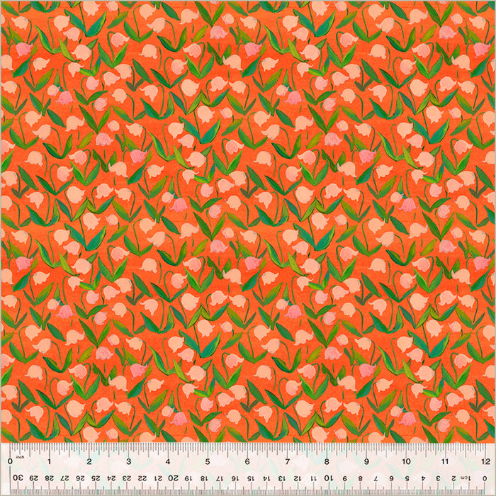 Heather Ross by Hand - Flowerbed Coral