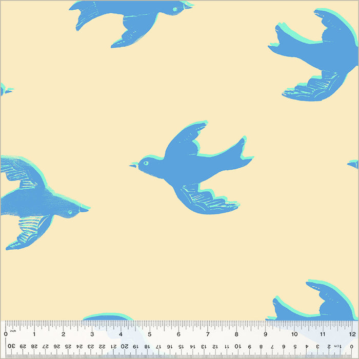 Birds - 108" Wide Ivory