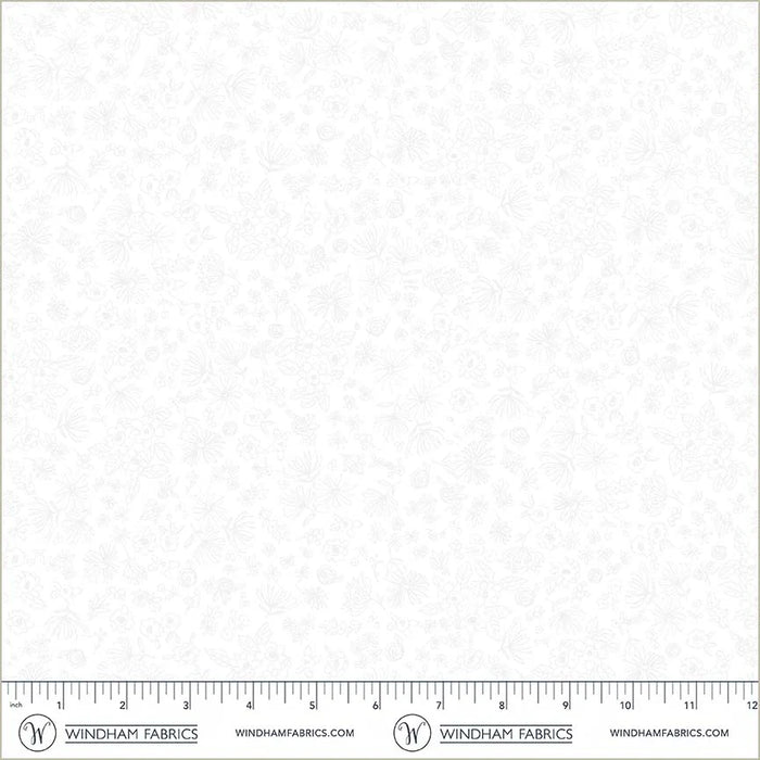 Pen & Petal - Ditsy Doodles White on White