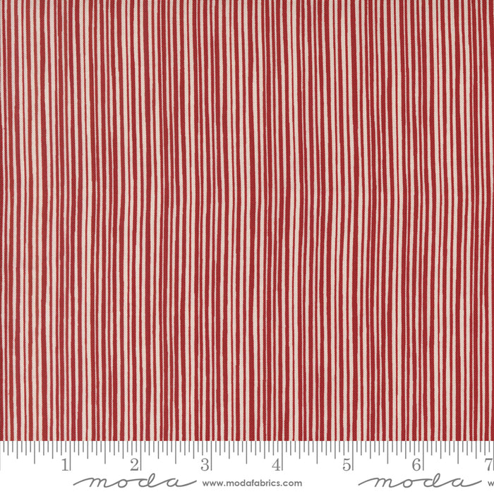 Emmitt & Ivy - Tiny Stripe Red 6" Remnant