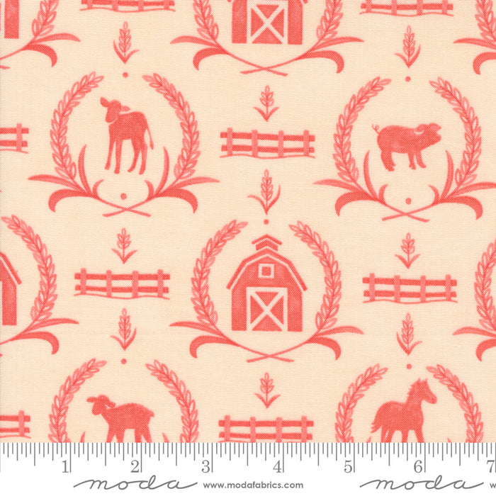 Willow's Farm - Farm Yard Damask Blush
