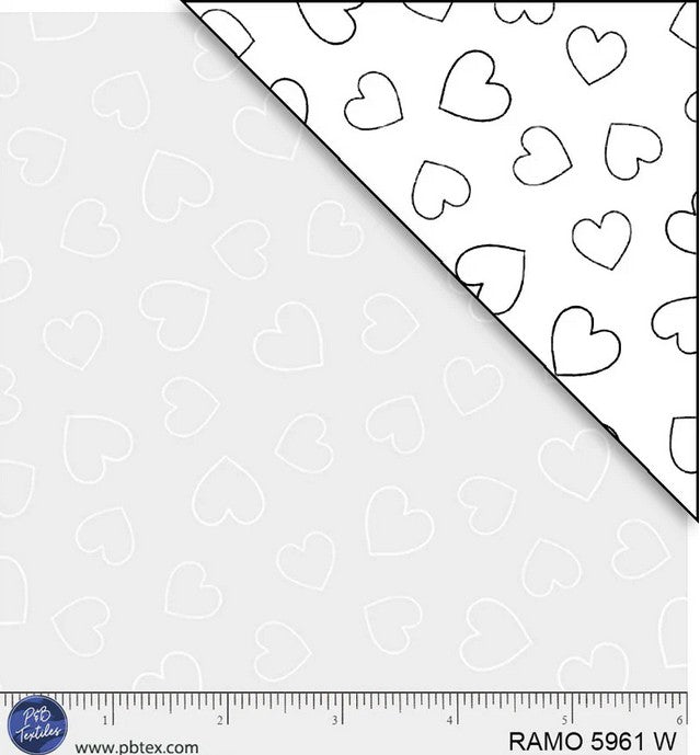 Ramblings For Every Occasion - Linear Hearts 16-1/2" Remnant