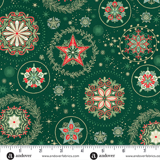 Good Tidings Metallic - Snow Crystal Green