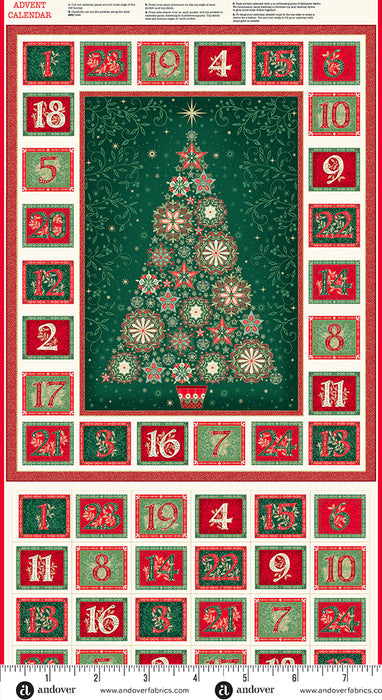 Good Tidings Metallic - Advent Panel Multi