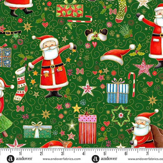 Jolly Saint Nick Metallic - Merry Magic Green