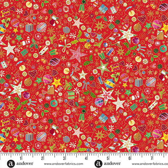 Jolly Saint Nick Metallic - Christmas Treasures Red