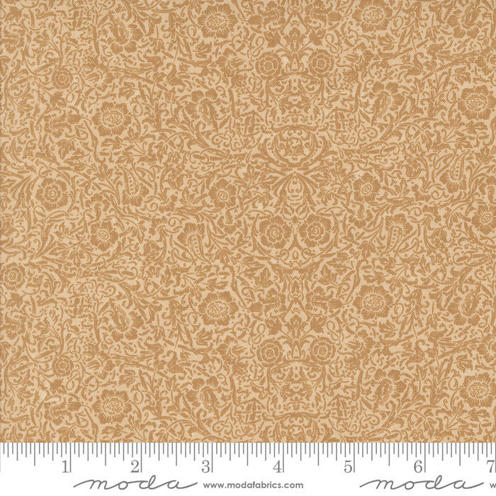 A Vintage Christmas - Amaryllis Damask Tonal Tan