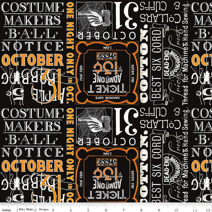 Costume Maker's Act II - Ticket Text Black