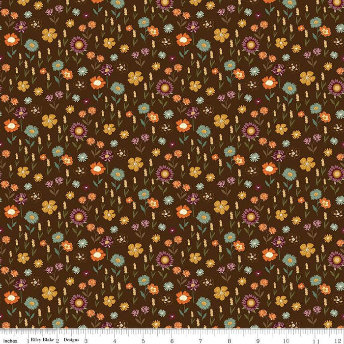The Awe of Autumn - Floral Brown