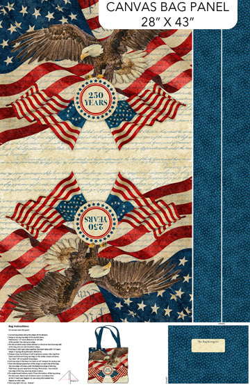 America 250 Stonehenge Panel - Canvas Tote
