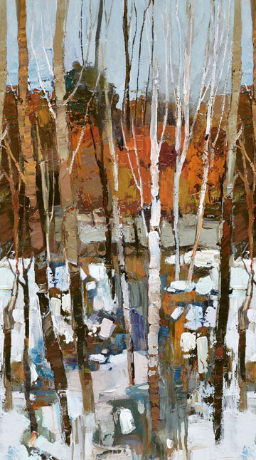 First Snow - Birch Trees Ombre