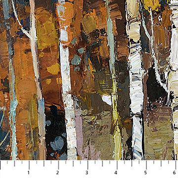 First Snow - Birch Trees Rust