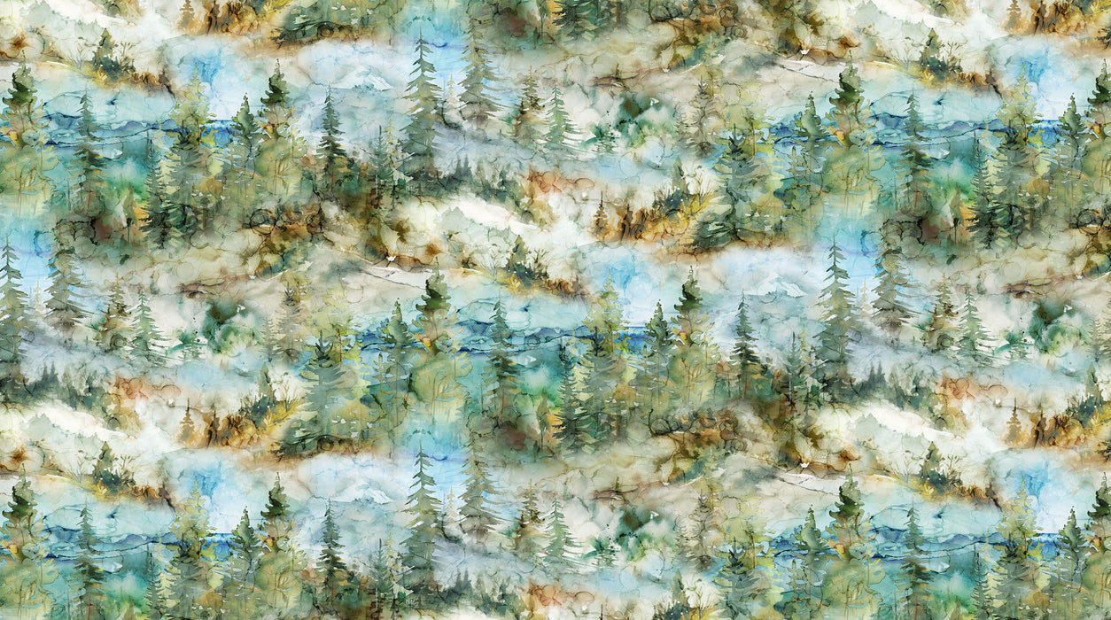The Great Outdoors - Mountain Scene Teal