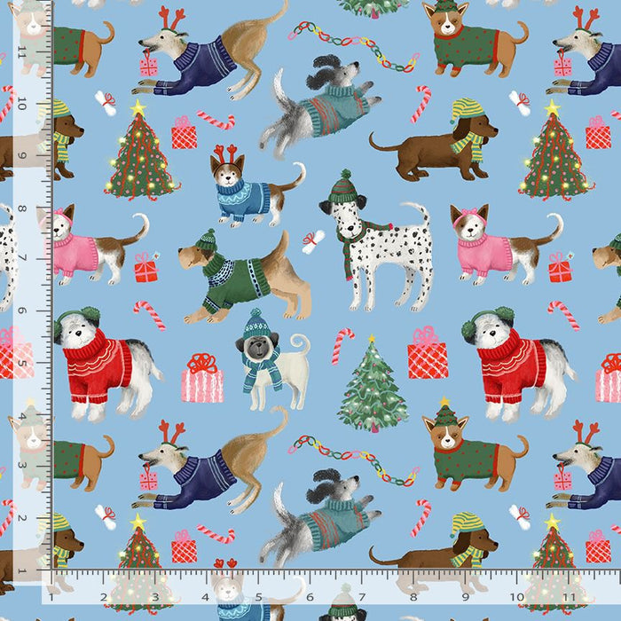 Holiday Dogs - Blue