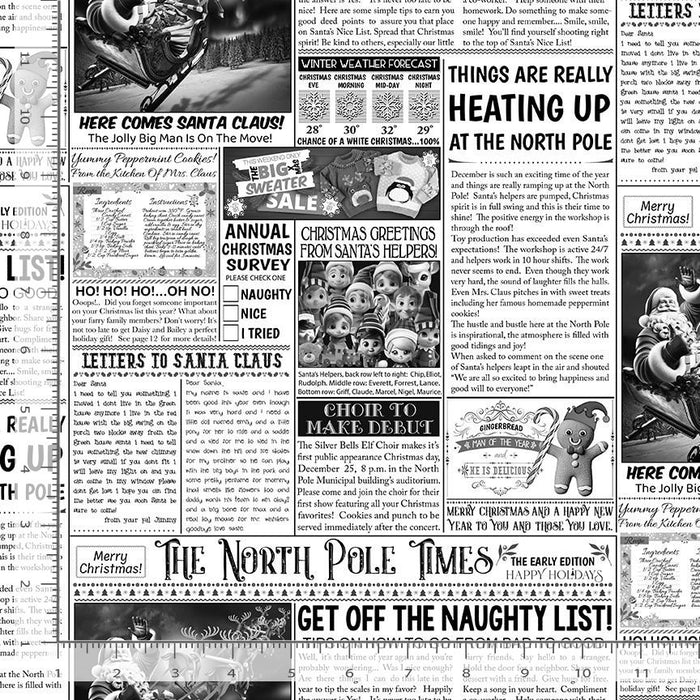 North Pole News Paper - White