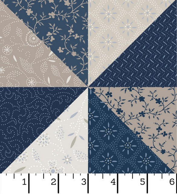 Patchwork Blue - Running Blocks Multi