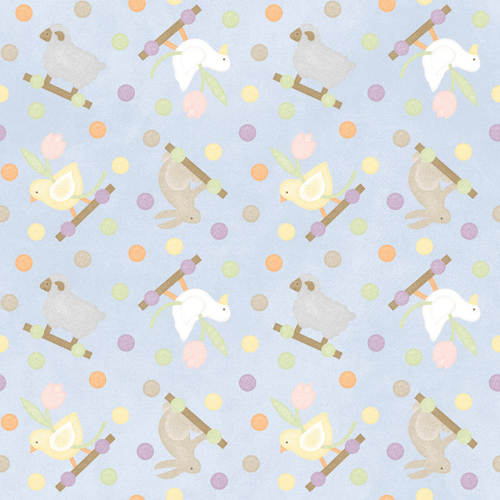 Little Chicks Flannel - Pull Toys Blue