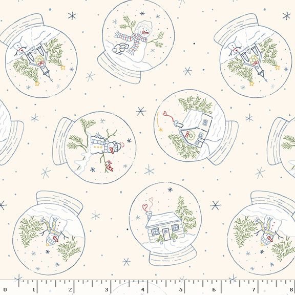 Snowman's Village - Snow Globes Cream