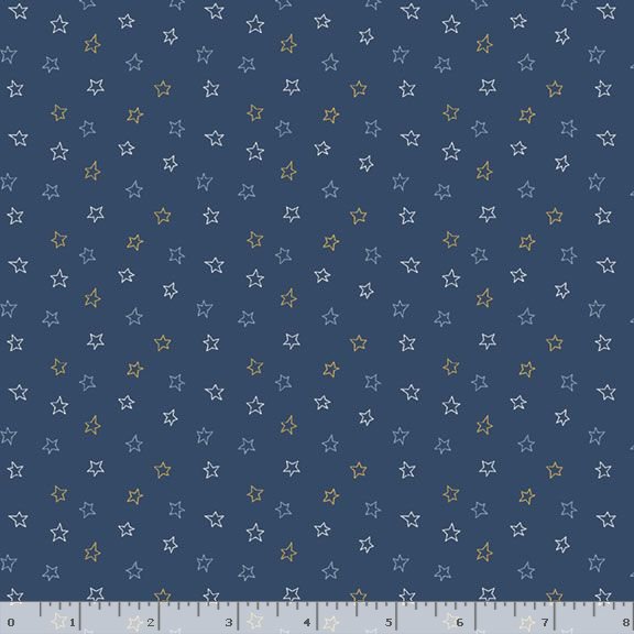 Snowman's Village - Stars Navy