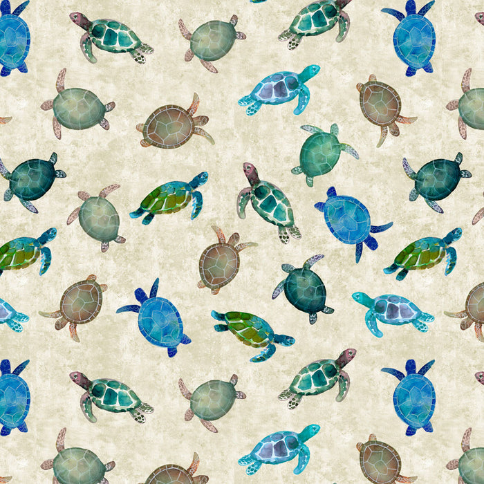 Coral Reef - Turtles Khaki