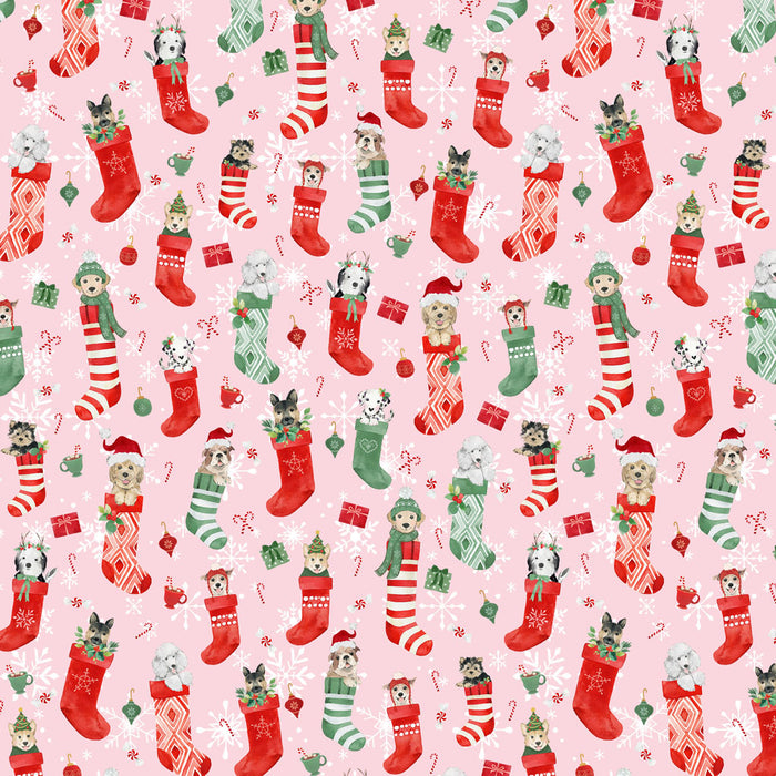 Santa Paws - Stockings Pink
