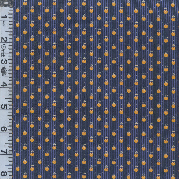 Indigo Cheddar II - Pinstripe Circle Indigo