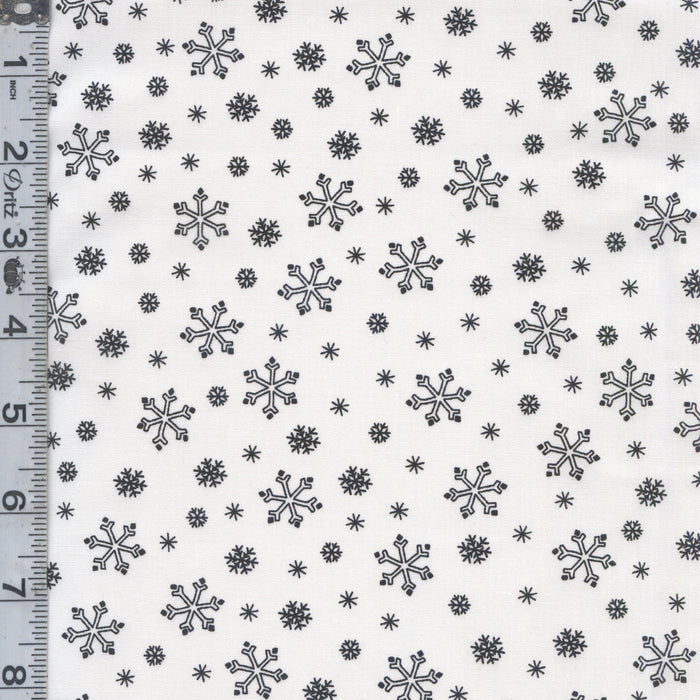 Century Black on White - Snowflakes 11" Remnant