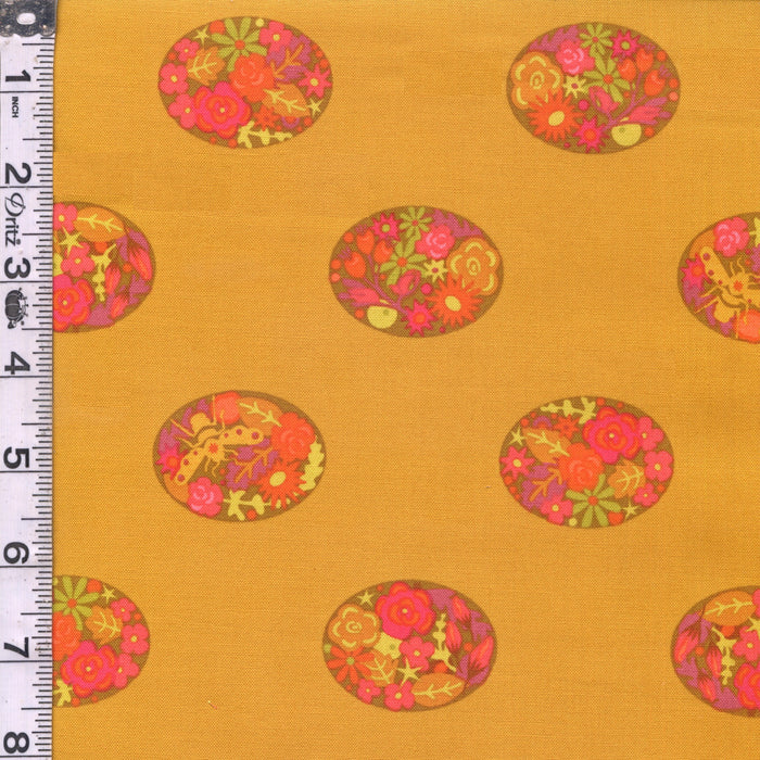 Ellipse - Floral Dot Goldenrod