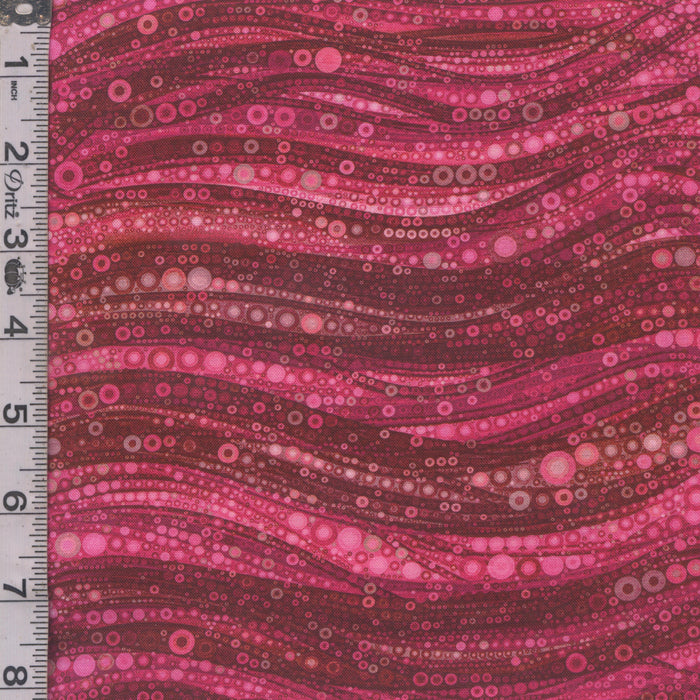 Gigi in the Garden - Abstract Circles Pink 11" Remnant